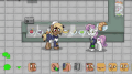 The Overmare dropping a number of items in front of Muffin Time in the promotional .gif for update v1.19.0