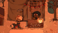 Copper caps and Muffin Time with 2 Scythes near them in the promotional .gif for update v1.21.4